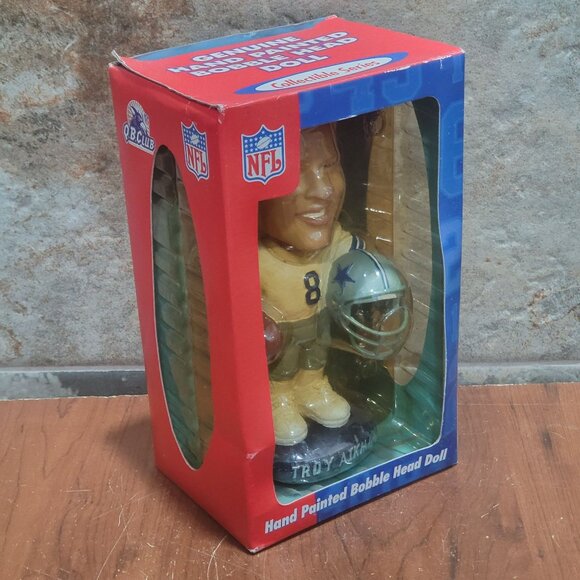 NFL Troy Aikman Hand Painted Bobblehead Doll 2002 - Picture 6 of 12